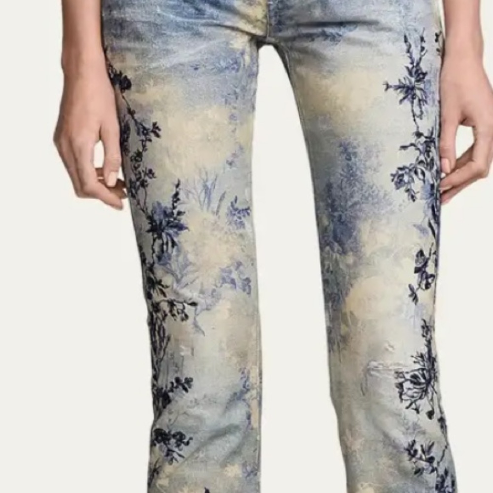 RALPH LAUREN COLLECTION RUNWAY 2024 EMBELLISHED STRAIGHT LEG JEANS SIZE US 28 - Picture 4 of 7